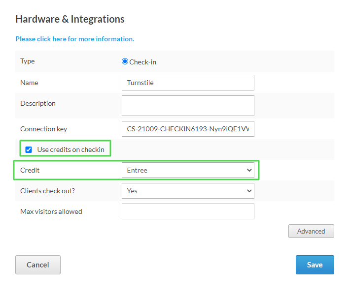 How do I use credits for access control?