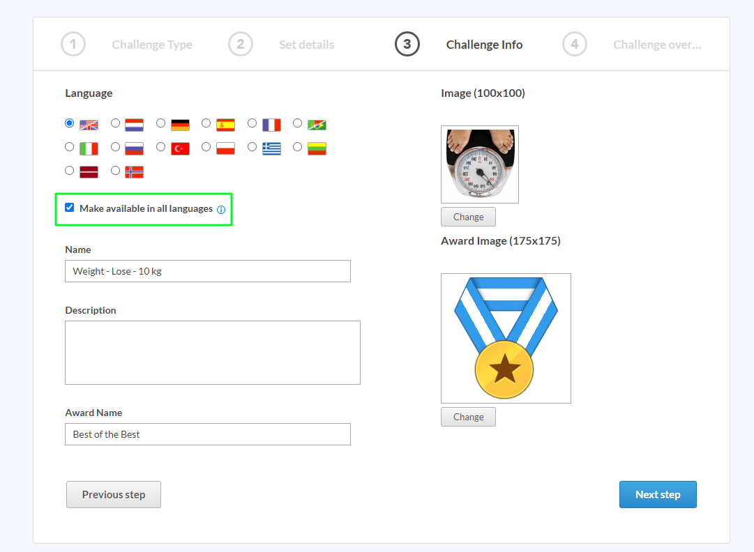 How do I create a club challenge?