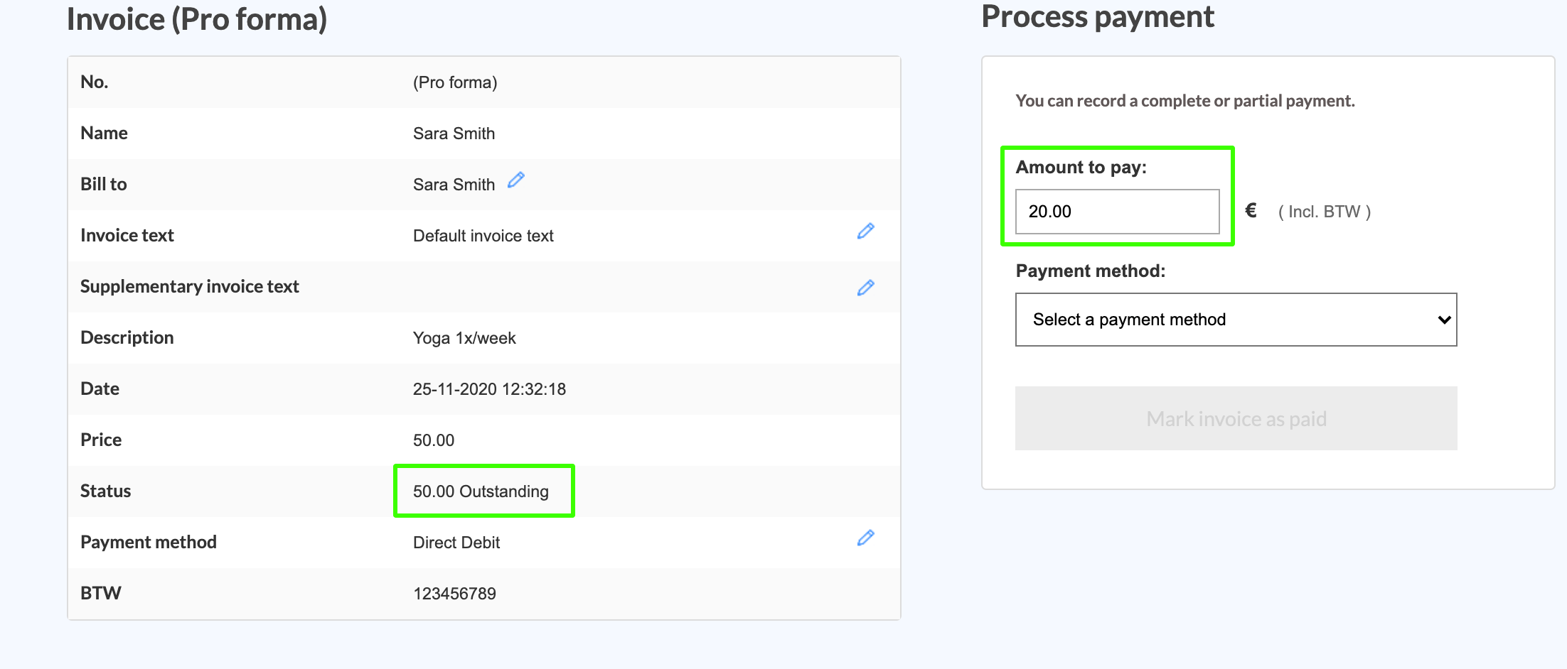 how-do-i-process-a-partial-payment-from-a-client