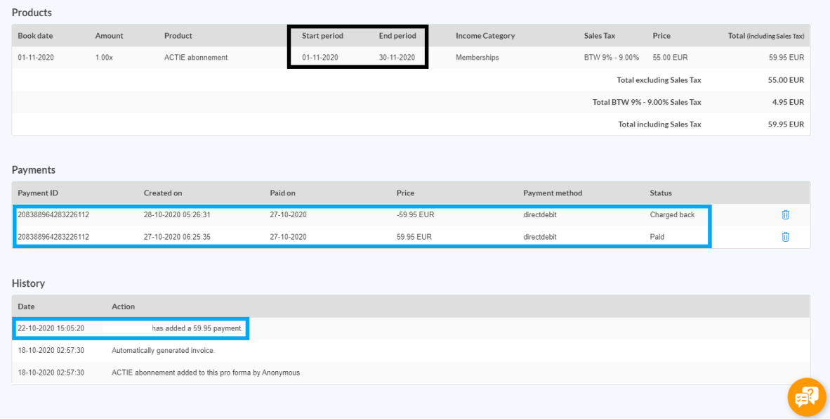 Troubleshooting invoices