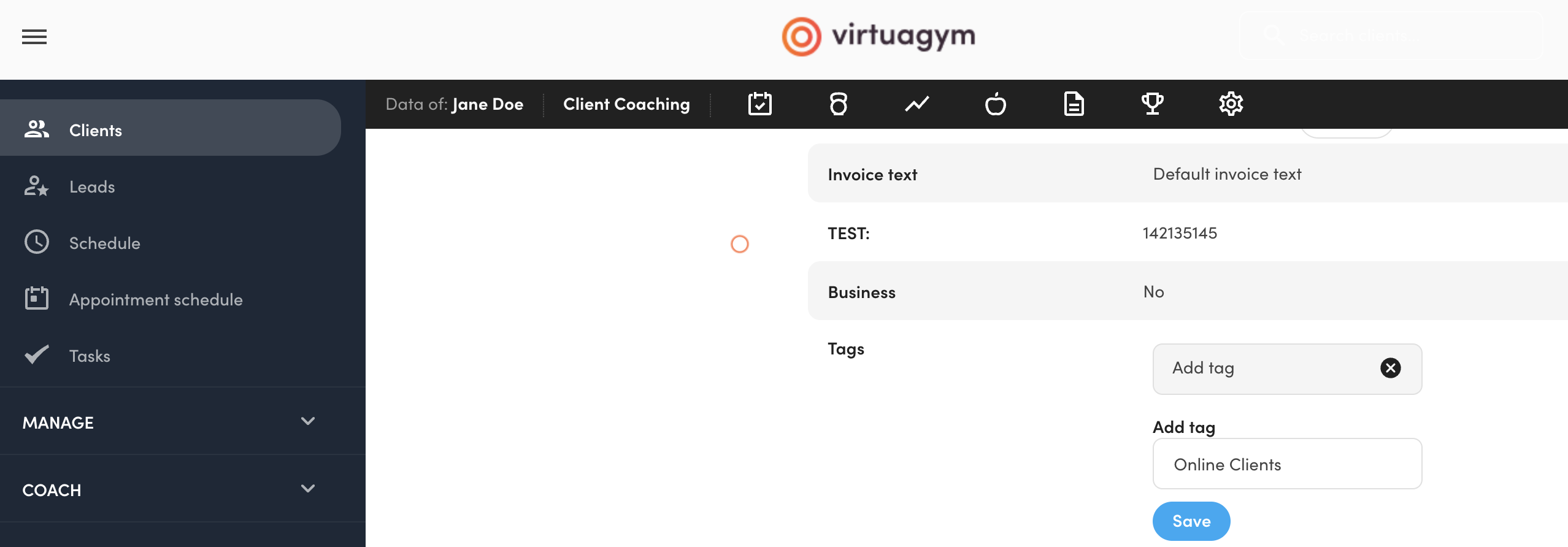 How to assign Tags and Goals to Clients Profiles