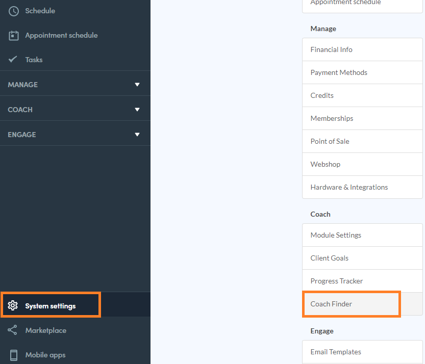 How to use the Coach Finder