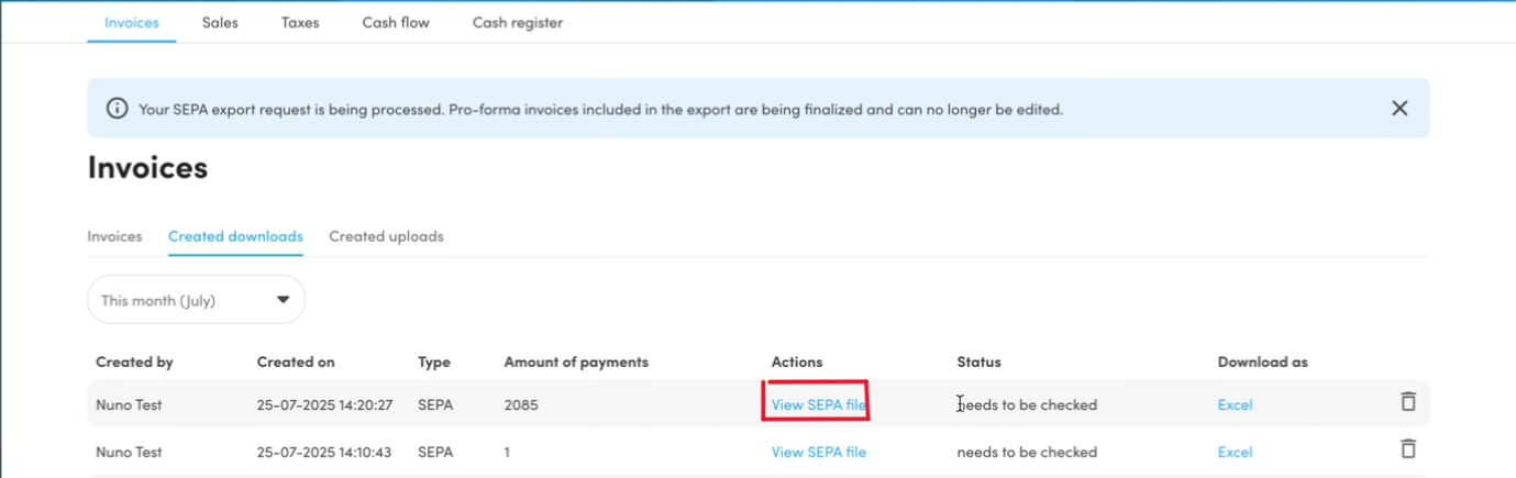How do I process payments using SEPA?