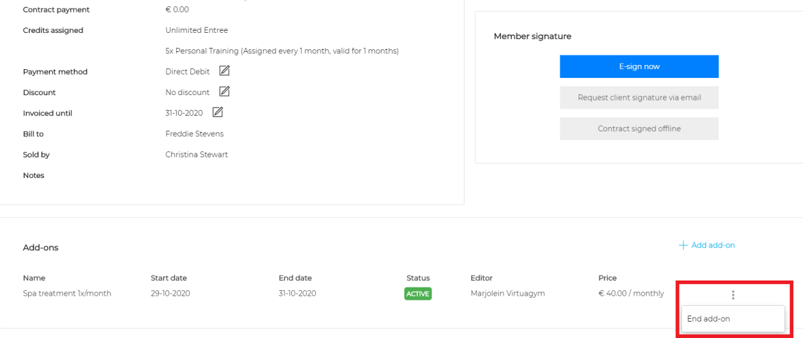 How to use membership Add-ons